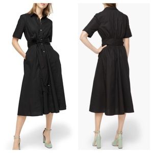 J. Crew Tie Waist Short Sleeve Shirtdress